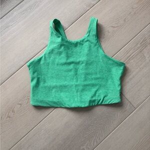 Outdoor Voices Cropped Tank Green Size L Workout Yoga Athleisure Scoop Neck